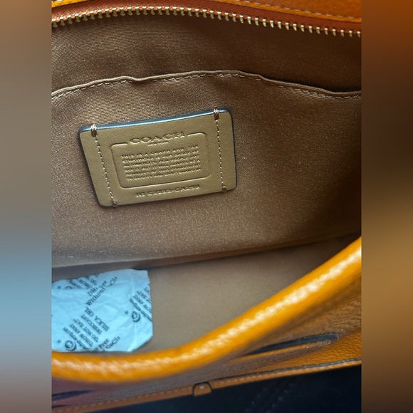 Coach Dempsey File Vibrant Orange Crossbody Bag - Picture 10 of 14